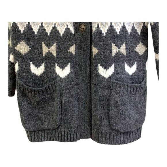 J Jill Fair Isle Embellished Wool Acrylic Blend ‎ Cardigan - Picture 7 of 10